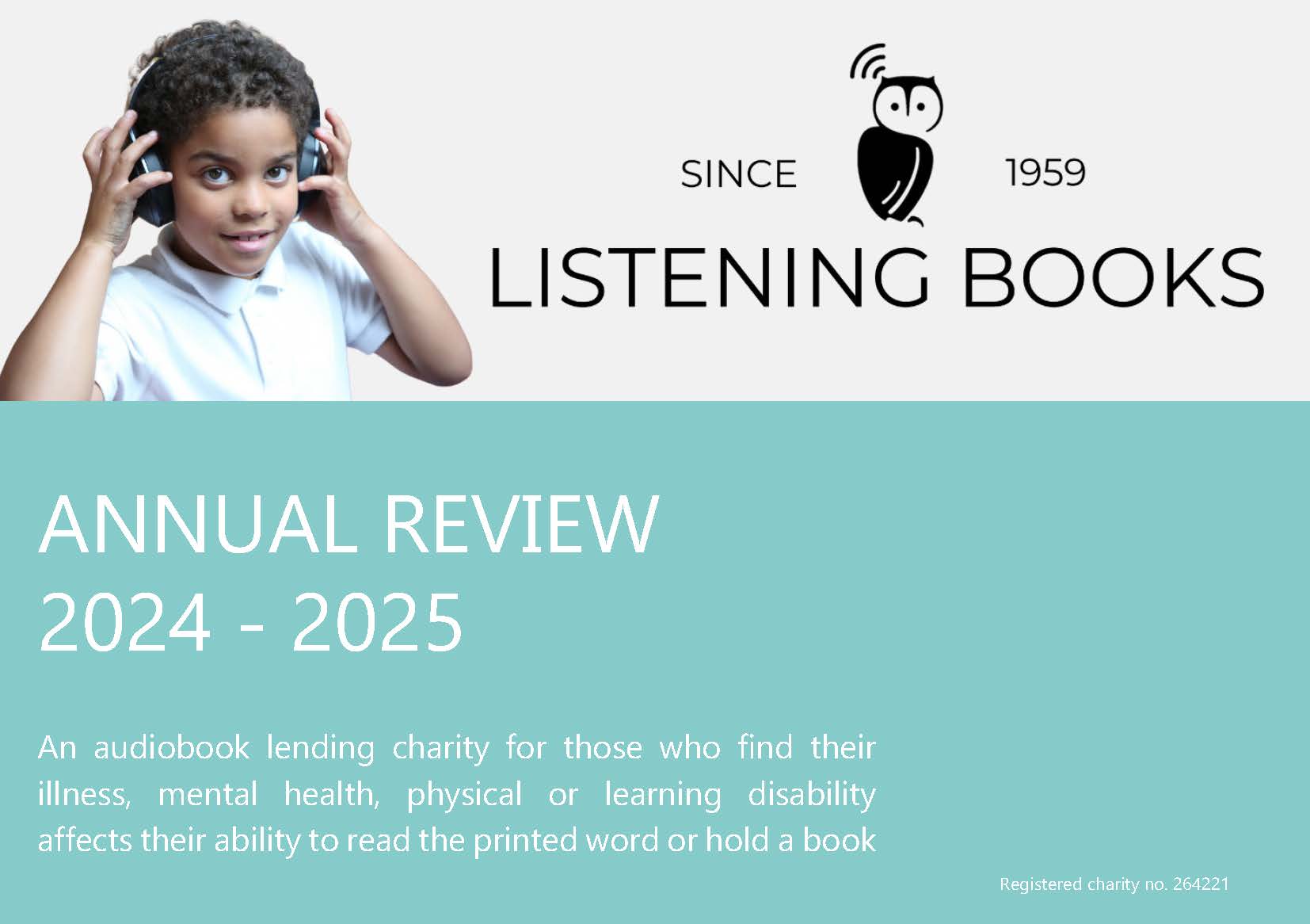 Green background with text that reads Annual Review 2024-2025.