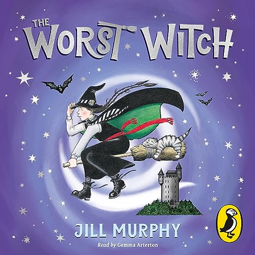 The audiobook artwork for The Worst Witch as part of the Halloween audiobook Halloween recommendations for kids