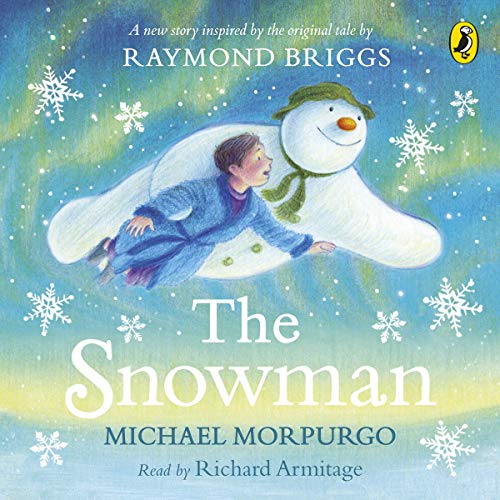 The audiobook cover for The Snowman by Michael Morpurgo