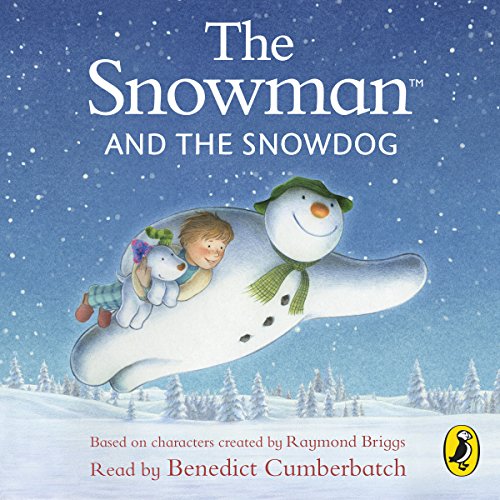 The audiobook cover for The Snowman and Snowdog by Raymond Briggs