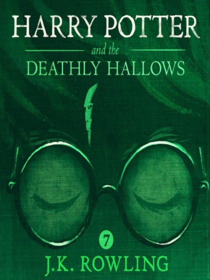 Book cover for Harry Potter and the Deathly Hallows by J.K Rowling